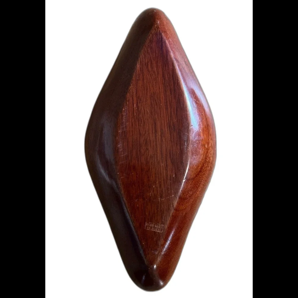 Caribcraft Mahogany Wood Serving Trays Set of 4 Handmade Haiti Mid Century MCM